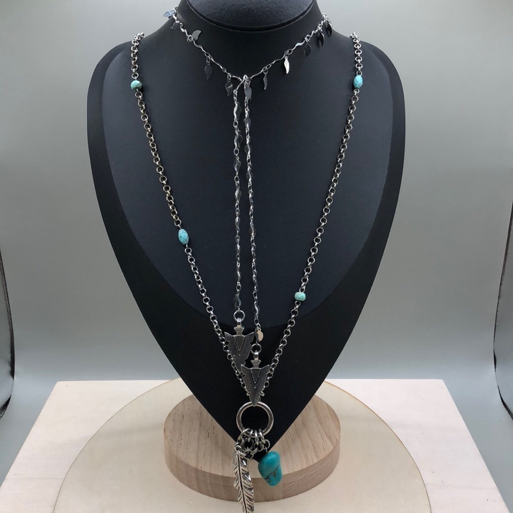 Curated bundle southwestern style boho necklaces Lucky Brand and more.